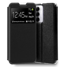 Cool Flip Cover Funda Tipo Libro Liso Negra para OPPO Reno12 5G