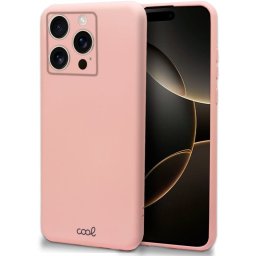 Cool Cover Funda de Silicona Flexible Rosa para iPhone 16 Pro