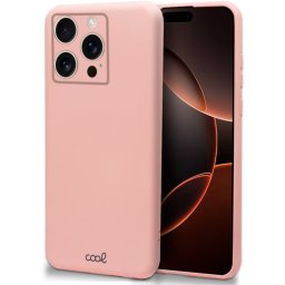 Cool Cover Funda de Silicona Flexible Rosa para iPhone 16 Pro Max