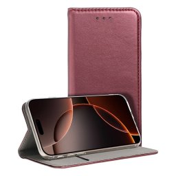 Cool Funda Flip Cover Liso Burgundy para iPhone 16 Pro Max