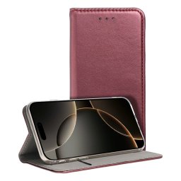 Cool Funda Flip Cover Liso Burgundy para iPhone 16 Pro