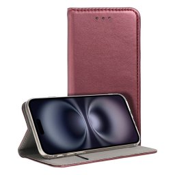 Cool Funda Flip Cover Liso Burgundy para iPhone 16