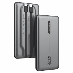 Cool Batería Externa Universal Power Bank 10.000mAh PD 22.5W (2 Cables) Gris