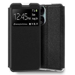 Cool Funda Flip Cover Liso Negro para Honor 90 5G