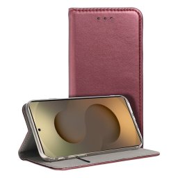Cool Funda Flip Cover Liso Burgundy para Samsung Galaxy S25 Ultra