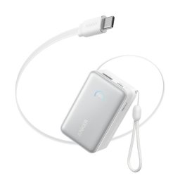 Power Bank Anker Nano 10.000 mAh, 45W, 1 USB-C, Cable retráctil USB-C, 1 USB-A Blanco