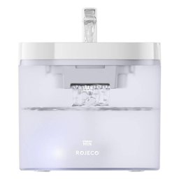 Fuente de agua para mascotas Rojeco 1,5 litros USB filtración doble