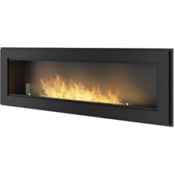 SOLOLED Simplefire chimenea bioetanol empotrada negra 150 cm con cristal