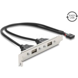 DELOCK 91800 - USB 2.0 Soporte de ranura con 2 x EASY USB Tipo-A