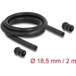 DELOCK 60464 - Funda protectora de cable de 2 m x 18,5 mm con juego de conector