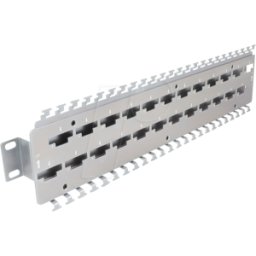 DELOCK 67070 - 19" Carril de soporte de cables, 24 puertos, LSA