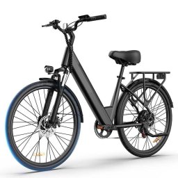 Bicicleta eléctrica URLIFE E26 Negra 48V 10,4Ah 750W 26" LCD Shimano 7V