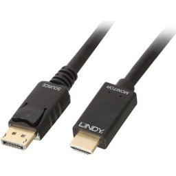 Cable adaptador Lindy DisplayPort a HDMI 4K 30 Hz 0,5 m