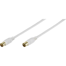 Cable de antena coaxial Vivanco 1,5 m conectores macho y hembra