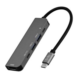 Concentrador USB-C TnB HUBALU5C iClick 5 en 1 HDMI 4K 30 Hz PD 100 W