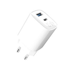 Cargador TnB CHGAN45W GaN 45 W USB-C y USB-A Blanco