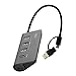 Hub TnB 4 puertos 5 Gbps HUBUSB4ALUC aluminio gris