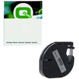 Q-Nomic 91201 (S0721610) cinta plástica negro sobre blanco 12mm