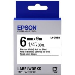 Epson LK-2WBN Cinta estandar negro sobre blanco 6mm (C53S652003)