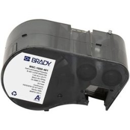 Brady M5C-1000-461 etiquetas de poliéster laminado negro sobre blanco 25,4 mm x 7,62 m
