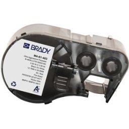 Brady M4-61-483 etiquetas de poliéster negro sobre blanco 12,7 mm x 50,8 mm