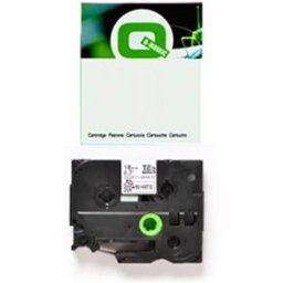 Q-Nomic TZe-SE4 cinta de seguridad negro sobre blanco 18 mm