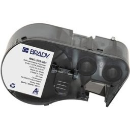 Brady M4C-375-461 etiquetas de poliéster laminadas negro sobre blanco 9,53 mm x 7,62 m