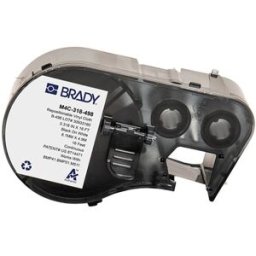 Brady M4C-318-498 etiquetas de tela vinílica negro sobre blanco 8,08 mm x 4,88 m