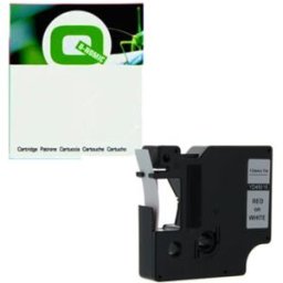 Q-Nomic 45015 (S0720550) cinta plástica rojo sobre blanco 12mm
