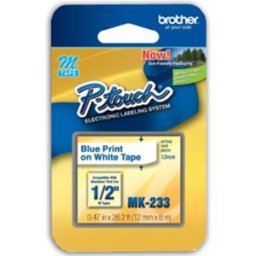 Brother MK233 - 12 mm cinta azul sobre blanco (8 m)