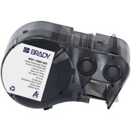 Brady M5C-1500-403 cinta de papel negro sobre blanco 38,1 mm x 7,62 m