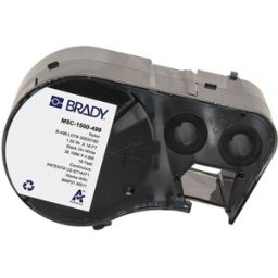 Brady M5C-1500-499 etiquetas continuas de nailon negro sobre blanco 38,10 mm x 4,88 m