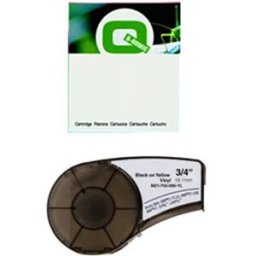 Q-Nomic M21-750-595-BK Cinta Vinilo Negro sobre blanco 19,1mm x 6,40M