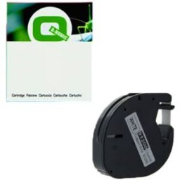 Q-Nomic 91200 (S0721510) cinta de papel negro sobre blanco 12mm