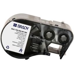 Brady M4C-750-595-WT-BK etiquetas de vinilo negro sobre blanco 19,05 mm x 7,62 m
