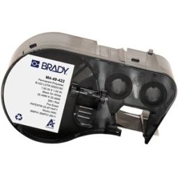 Brady M4-49-422 etiquetas de poliéster permanente negro sobre blanco 25,4 mm x 25,4 mm