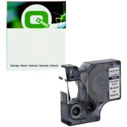 Q-Nomic 18488 (S0718100) IND RHINO nylon flexible negro sobre blanco 12mm