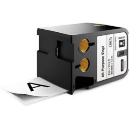 Dymo XTL 1868755 cinta vinilo negro sobre blanco 54mm