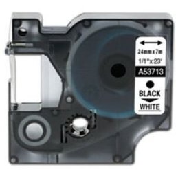 Q-Nomic 53713 (S0720930) cinta plástica negro sobre blanco 24mm