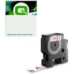 Q-Nomic 45805 (S0720850) cinta plástica rojo sobre blanco 19 mm