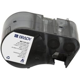 Brady M5-133-427 etiquetas de vinilo laminado negro sobre blanco/transparente 25,4 mm x 44,45 mm x 9,53 mm