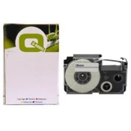 Q-Nomic Casio XR-18BKS cinta plateada sobre negra de 18 mm