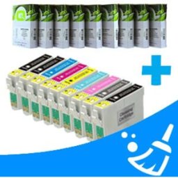 Q-Nomic Pack T059 serie Cartuchos (9 colores) + Limpiadores