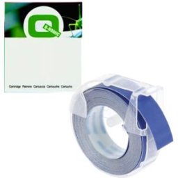 Q-Nomic S0898140 cinta 3D blanco sobre azul 9mm
