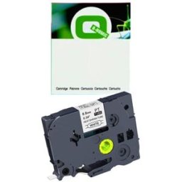 Q-Nomic HSe-221 Cinta termoretráctil negro sobre blanco 9 mm
