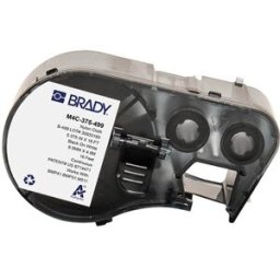 Brady M4C-375-499 etiquetas de nylon negro sobre blanco 9,53 mm x 4,88 m
