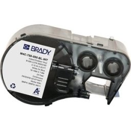 Brady M4C-750-595-BL-WT cinta de vinilo blanco sobre azul 19,05 mm x 7,62 m