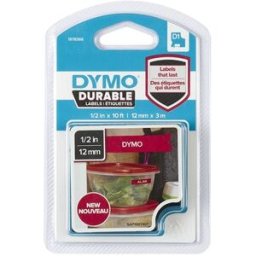 Dymo 1978366 cinta blanco sobre rojo 12mm