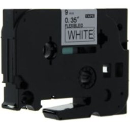Q-Nomic TZe-FX221 cinta flexible 9mm texto negro sobre blanco (8M)
