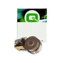 Q-Nomic M21-1250-427 cinta laminada vinilo negro sobre blanco 31,75 mm x 4,30 m